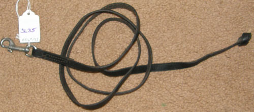 3/8” x 4’ Black Leather Show Lead Arabian Show Lead Miniature Horse Show Lead