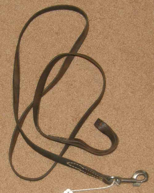 1/2” x 6’ Brown Leather Show Lead Arabian Show Lead Miniature Horse Show Lead Dog Leash