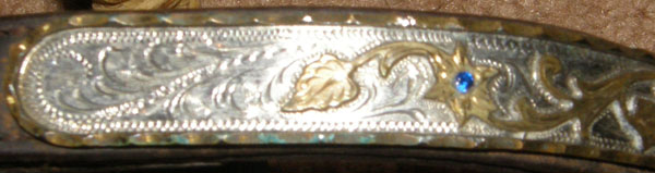 Vintage Circle Y Western Show Halter Braided Rawhide Trim Stock Halter with Silver Trim Alpaca Mexico Silver Buckles w/Blue Stones California Braid Cheeks Yearling/S Horse