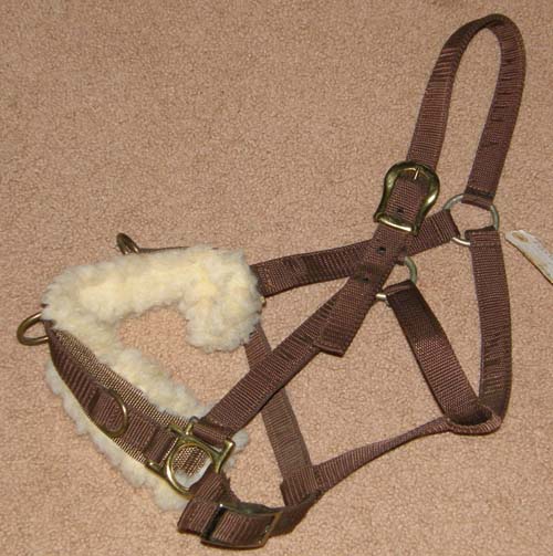 Foxwood Nylon Lunge Caveson Nylon Lunging Caveson Fleece Lined Longeing Caveson Brown