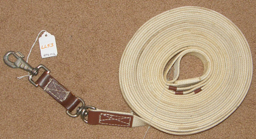 Cotton Web Lunge Line with Swivel Natural 34 1/2'