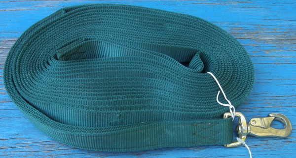 Hamilton Nylon Lunge Line with Swivel Snap 25 1/2' Hunter Green Longe Line