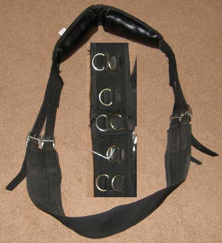 Lunging Surcingle Longeing Surcingle Nylon/Leather Training Surcingle Black