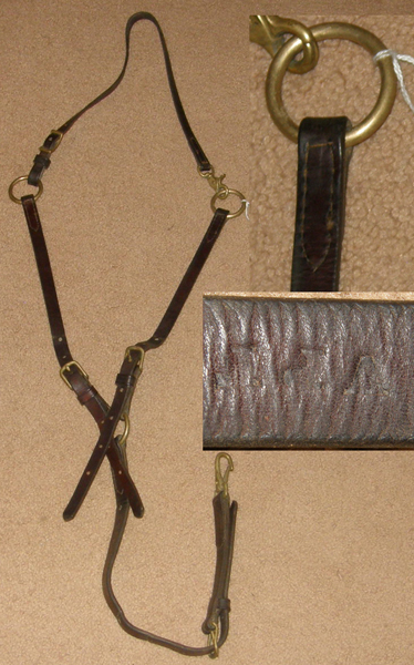 Bob Hart Adjustable Leather Training Martingale Arabian Western Martingale Headsetter Training Fork Head Setting Aide