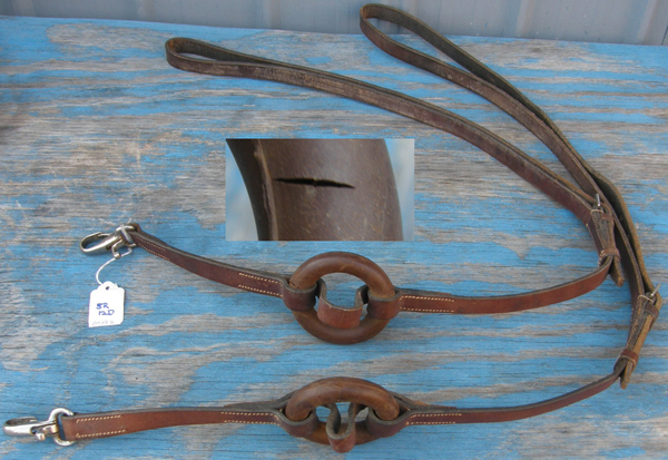 German Style Side Reins Leather with Donut Side Reins