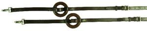 Lancers German Style Side Reins Leather with Donut Side Reins