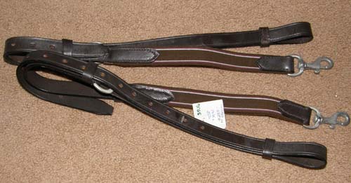 Lancers? Elastic Insert Side Reins Leather Training Reins