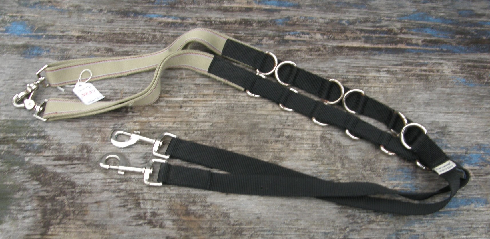 Formay 6 Ring Nylon Side Reins Adjustable Elastic Side Reins Black