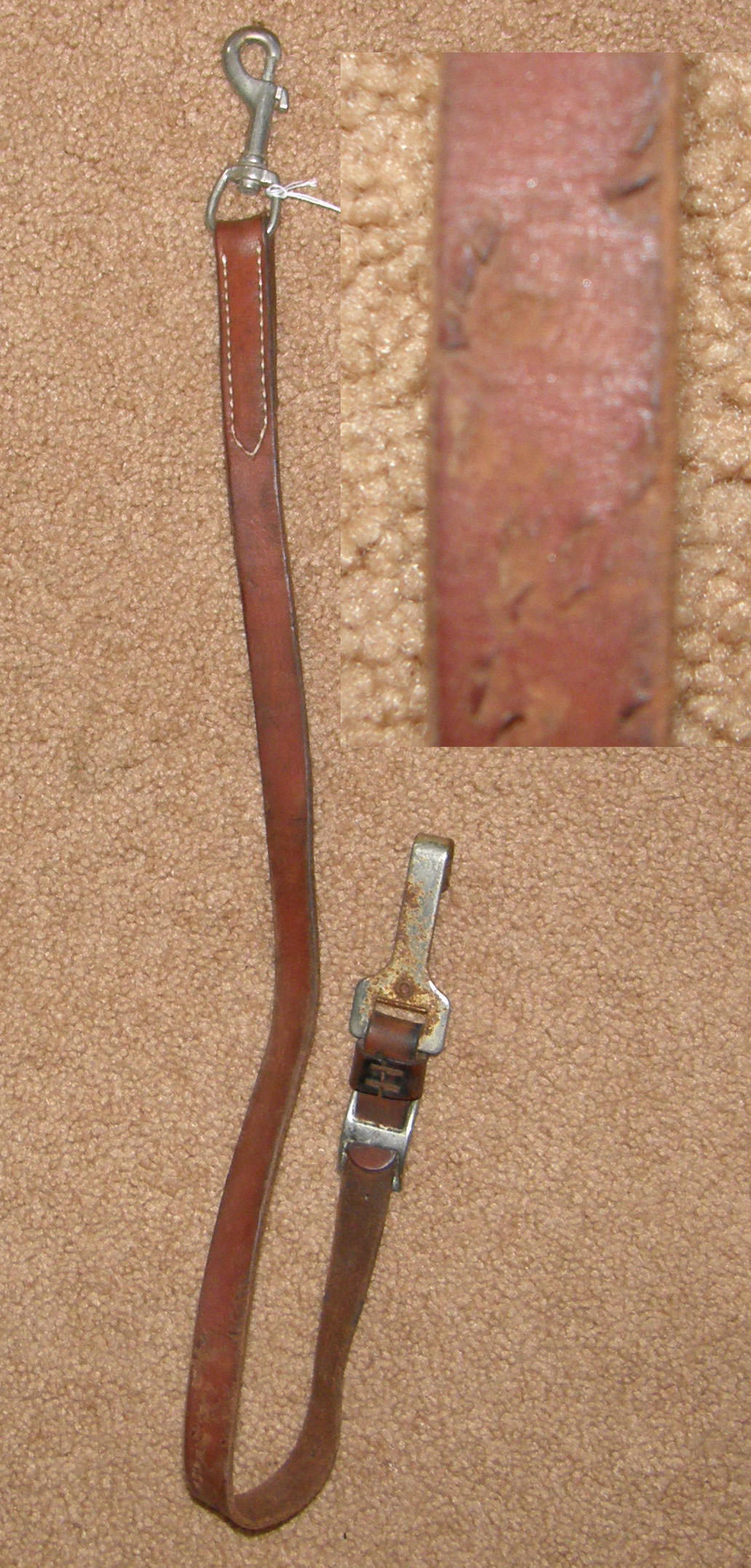 Leather Tie Down Western Tiedown Strap Brown