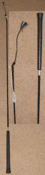 Berkleigh 45” Dressage Whip Training Whip Driving Whip Black
