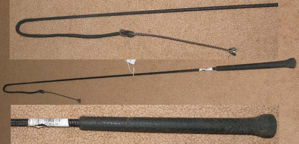 Nylon Horse Carriage Driving Whip Buggy Whip 50" Training Whip Black