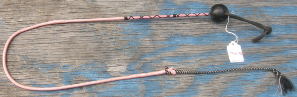 Western Quirt Over Under Riding Crop Gaming Whip Pink/Black