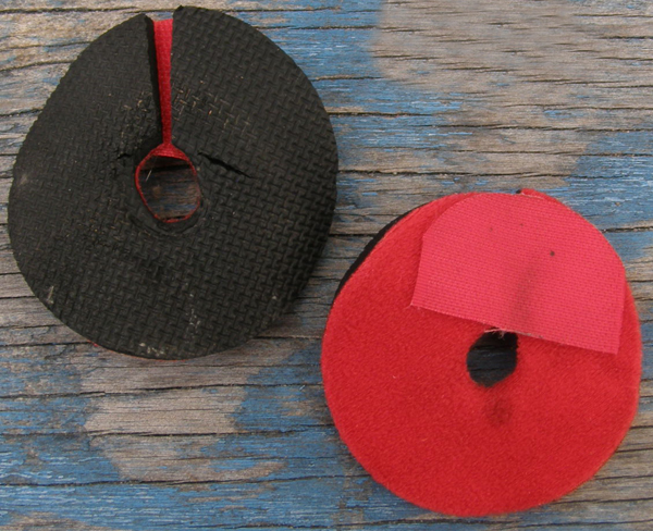 Neoprene Bit Guards Touch Tape Velcro Red