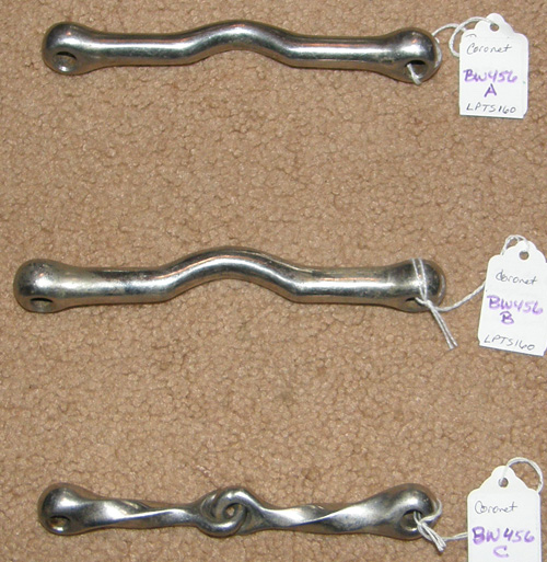 Coronet TWH Interchangeable Bit Pieces Walking Horse Bit Low Port Mouthpiece Slow Twist Mouthpiece