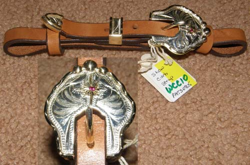 Western Show Curb Strap Leather Curb Strap Western Curb Strap Curb Chain Lt Oil Silver Buckle Chin Strap