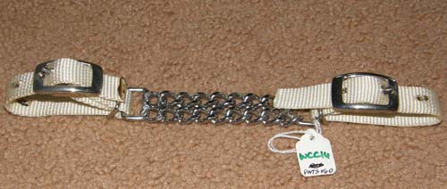 Western Nylon Curb Chain Western Chin Strap Double Link Chain Lg Horse/Draft