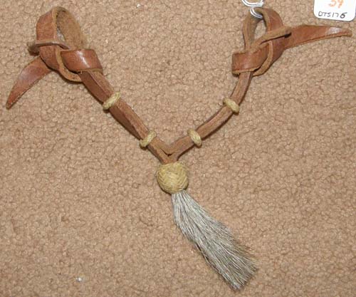 Latigo Leather Snaffle Bit Hobble Shoo Fly Curb Strap Horsehair Tassel