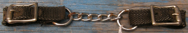 Western Nylon Curb Chain Western Chin Strap Single Flat Link Chain Black