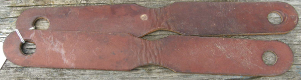 Wide Harness Leather Slobber Straps for Mecate Reins Rope Rein Ends Russet Brown