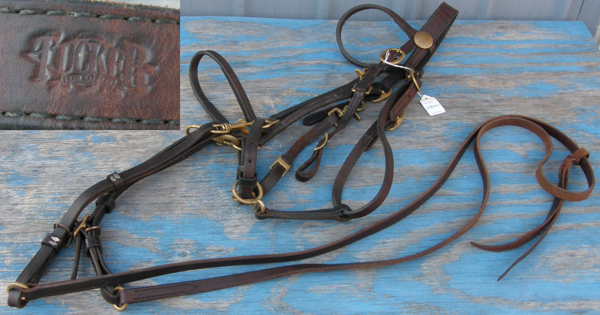 Tucker Leather Halter Bridle Lite Trail Bridle Halter Bridle Combo Trail Reins Horse Brown