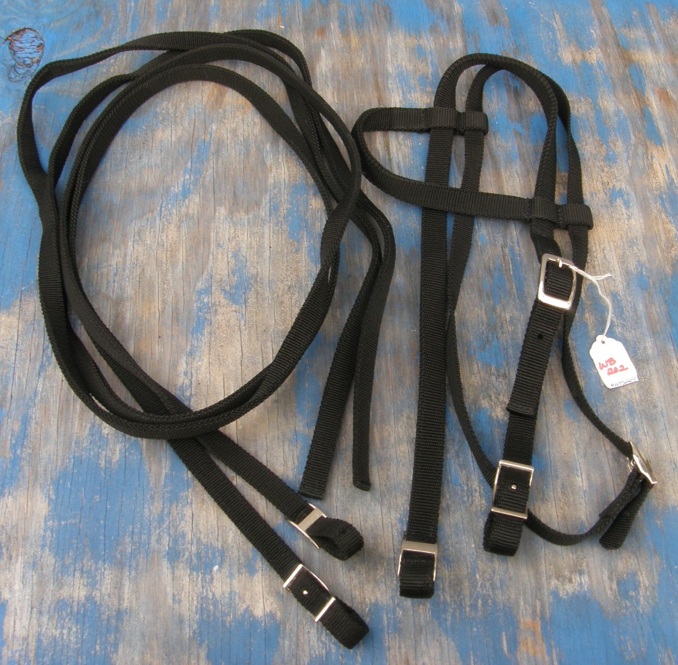 Nylon Western Bridle Browband Western Bridle Split Reins Horse Blac