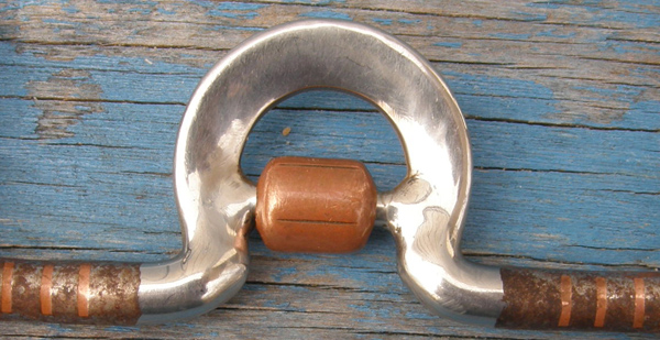 5” Spoon Bit Copper Roller California Pleasure Bit Engraved Silver Shanks Correction Mouth High Port Curb Bit Engraved Silver Overlay Antique Brown Shanks Western Show Curb Bit