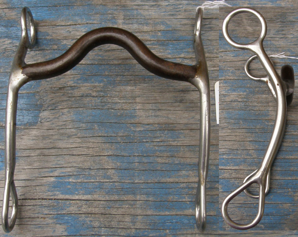 Bit Master 5" Sweet Iron High Port Curb Bit Angled Mouthpiece Western Bit High Port Black Steel Long Shank Curb Bit Reinsman Grazer Grazing Bit