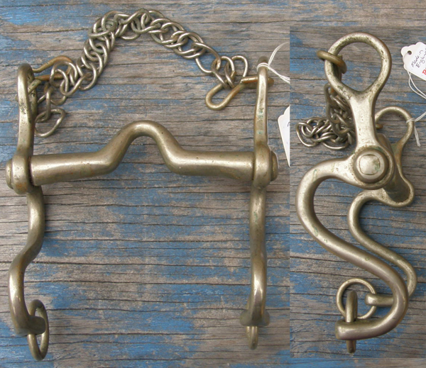 Vintage Never Rust? 4 3/4” - 5" S Shank Curb Bit High Port Police Curb Cavalry Bit Military Curb Bit Driving Bit