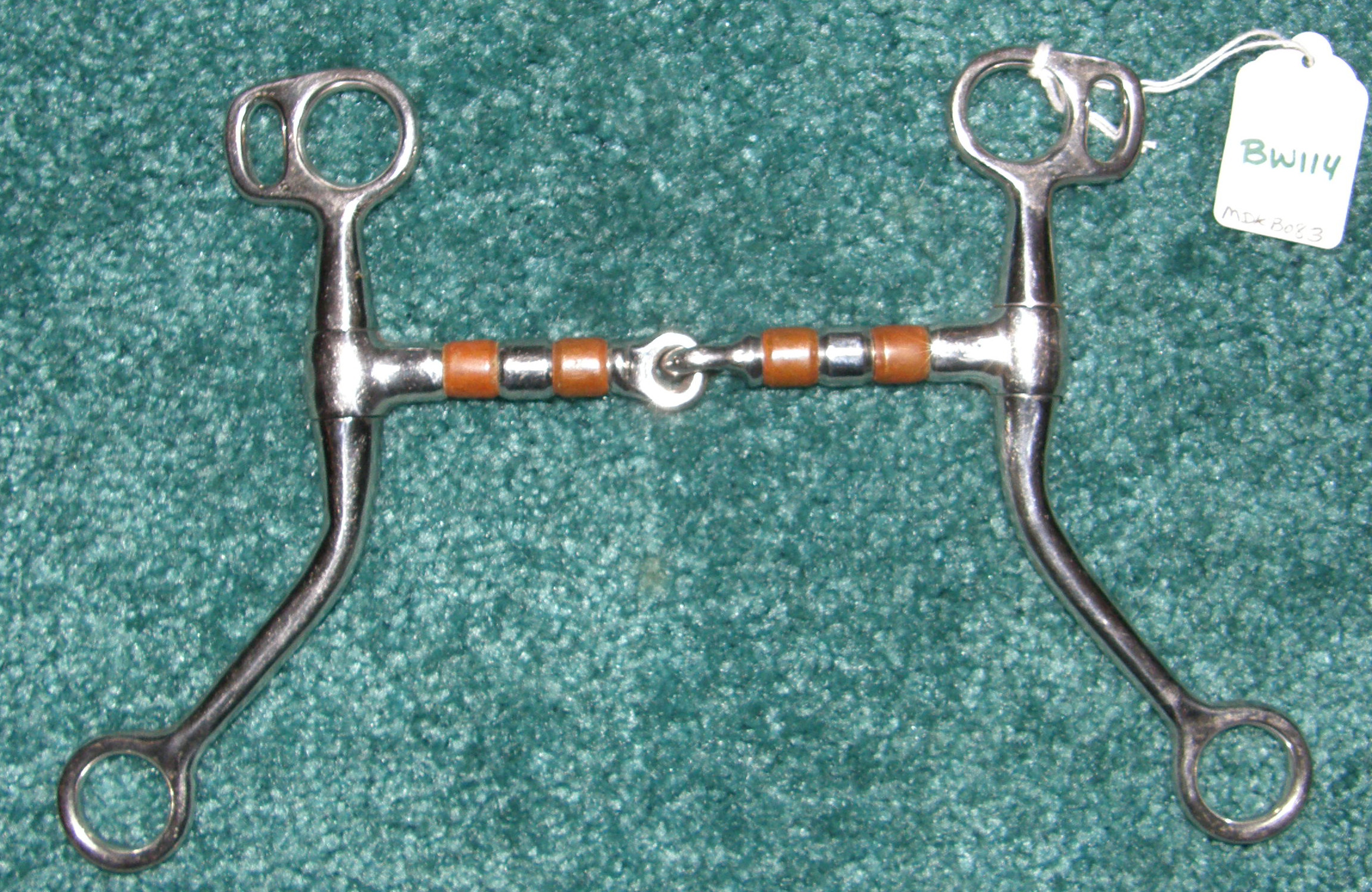 4 3/4”Medium Shank Copper Roller Mouth Grazing Bit Tom Thumb Training Bit Jointed Snaffle Mouth Curb Bit Western Curb Bit