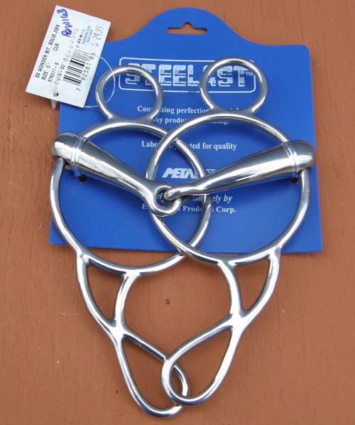 Steelast 5" Wonder Bit Snaffle Gag Bit Loop Ring Gag Bit 3 Ring Western Curb Bit