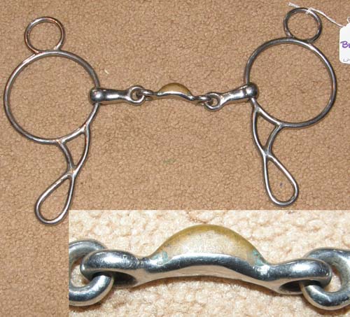 5” Copper Moon Dogbone Wonder Bit Gag Bit 3 pc Snaffle Gag Bit Lifter Bit Elevator Bit