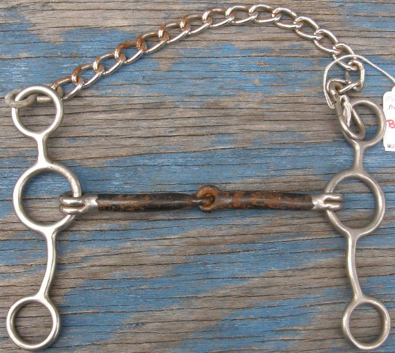 Metalab? 5" Jr Cowhorse Junior Cow Horse Sweet Iron Snaffle Bit Gag Snaffle Western Curb Bit