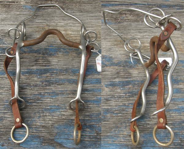 Vintage Trammell? 5" Sweet Iron High Port Correction Bit Metal Noseband Vaquero Combination Leverage Bit Combo Bit Steel Noseband Mule Bit
