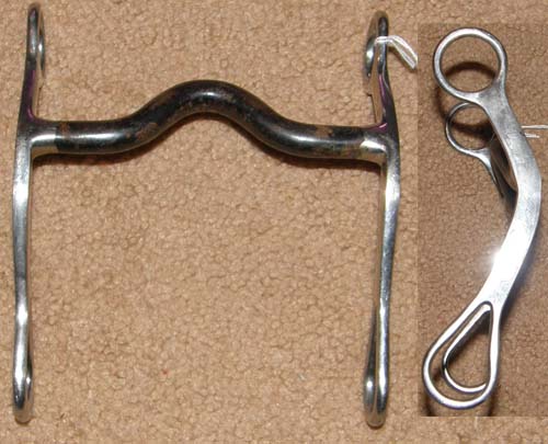 5” Medium Port Sweet Iron Mouth C Bit Black Steel Grazing Bit cutter Bit Western Curb Bit