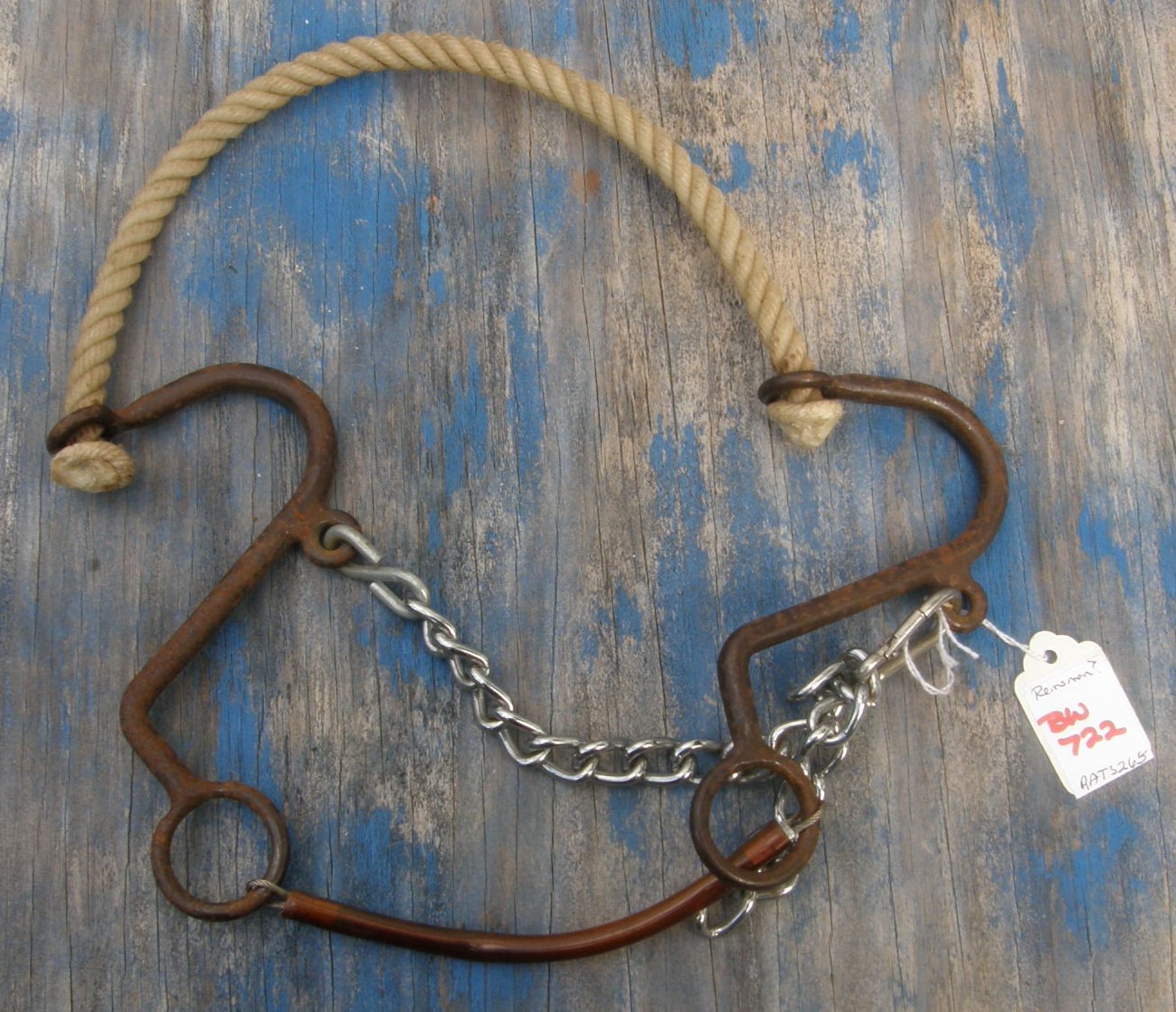 Antique S Short Rope Little S Rope Nose Hackamore Arabian Horse Hackamore Bit