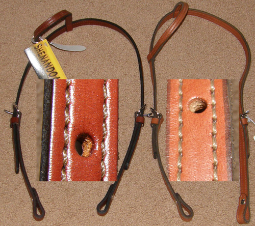 Shenandoah Sliding Ear Headstall One Ear Western Headstall Western Bridle Chestnut Brown Horse