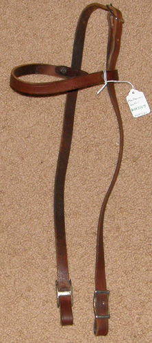 MacPherson Leather Browband Western Headstall Simple Western Bridle Bosal Hanger Russet Brown Horse