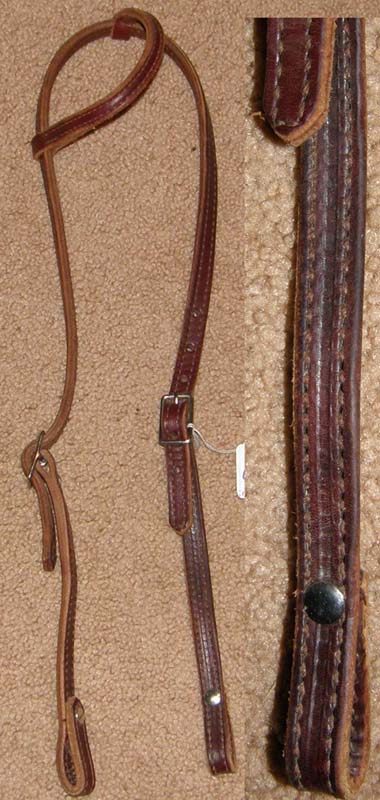 Sliding One Ear Headstall Slip Ear Western Headstall Western Bridle Russet Brown Horse