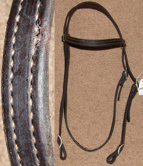 Western Browband Headstall Western Headstall Leather Western Bridle Dark Oil Horse