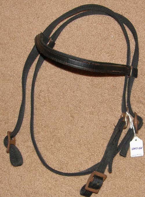 Nylon Headstall Browband Western Headstall Western Bridle Black L Pony/Cob/S Horse