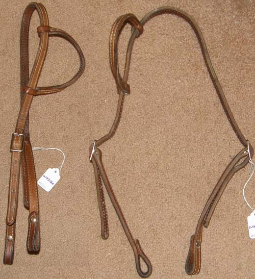 Sliding One Ear Western Headstall Sliding Ear Western Bridle Chestnut Horse