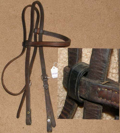 Harness Leather Western Headstall Browband Western Bridle Brown Horse
