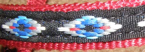 Big Horn Tuffy Nylon Western Headstall Southwestern Print Trim Overlay Red Synthetic Western Bridle Arabian/Cob/Horse