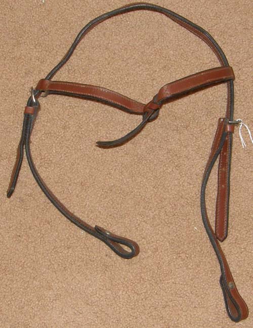 Knotted Brow Western Headstall Futurity Headstall Western Bridle Dark Chestnut Horse