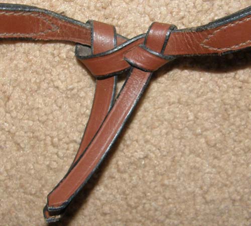 Knotted Brow Western Headstall Futurity Headstall Western Bridle Dark Chestnut Horse