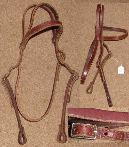 Western Headstall Browband Western Headstall Russet Brown Western Bridle Horse