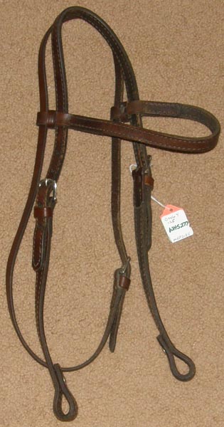 Circle Y Little River Plain Browband Headstall Western Headstall Western Bridle Dark Brown Cob/Horse