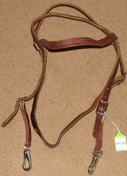 Browband Western Headstall Training Western Headstall Quick Change Western Bridle with Snaps Latigo Brown Horse