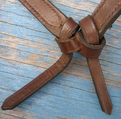 Knotted Brow Western Headstall with Snaps Training Headstall Dark Oil Futurity Headstall Snap Ends Western Bridle Cob/Horse