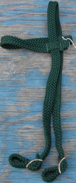 Flat Braided Nylon Western Headstall Browband Western Bridle Hunter Green